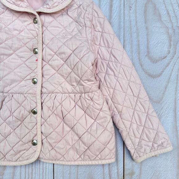 Ralph Lauren Quilted Kids Girls Size 6 Corduroy Trim Jacket Light Pink - Picture 3 of 10